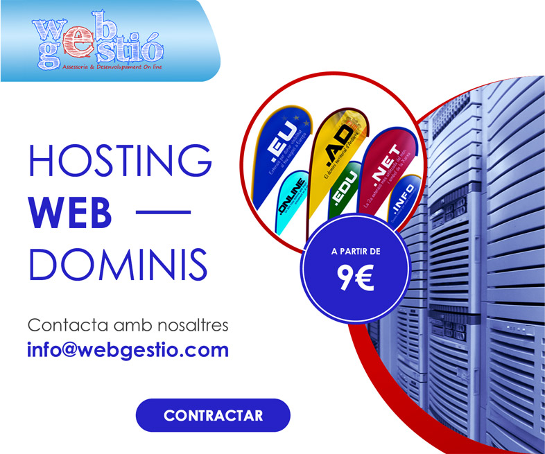 Web Gestió, Hosting i dominis